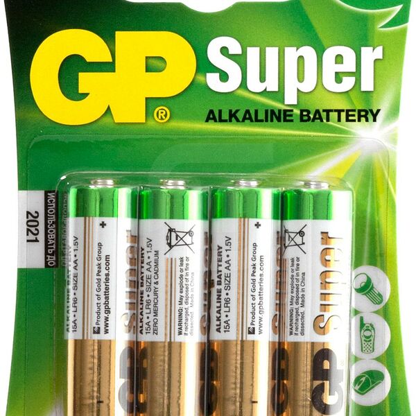 Батарейки Gp Super алкалиновые Aaa