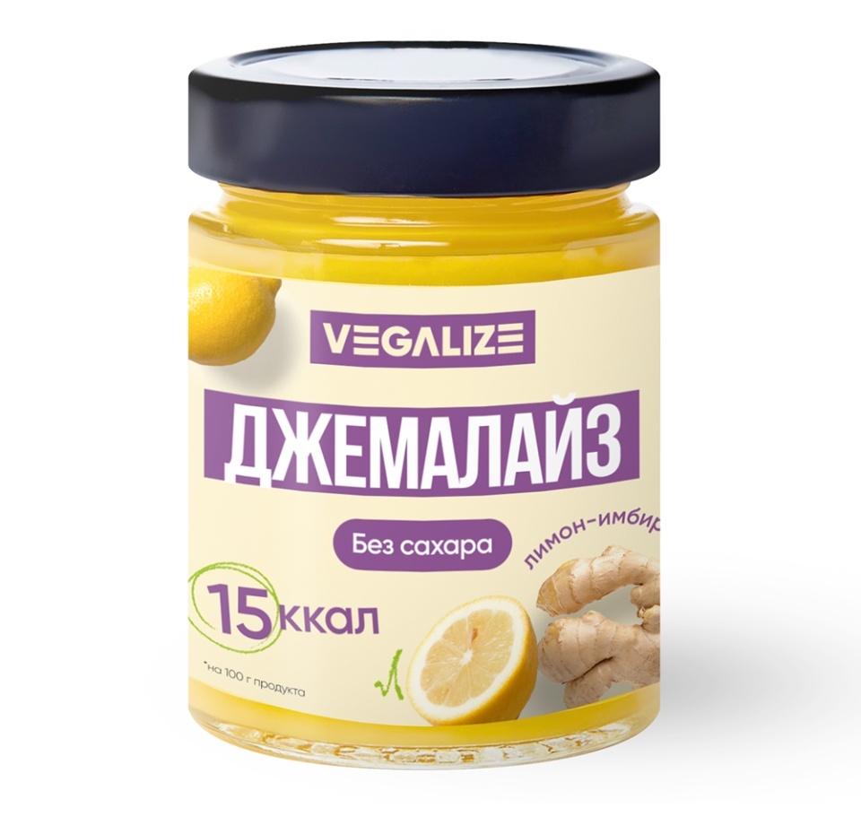

Десерт Vegalize из лимона и имбиря (без сахара) 240 г, Россия