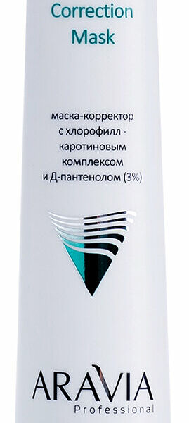 Маска-корректор против несовершенств с хлорофилл-каротиновым комплексом и Д-пантенолом (3%) ARAVIA Professional Blemish Correction Mask 100 мл