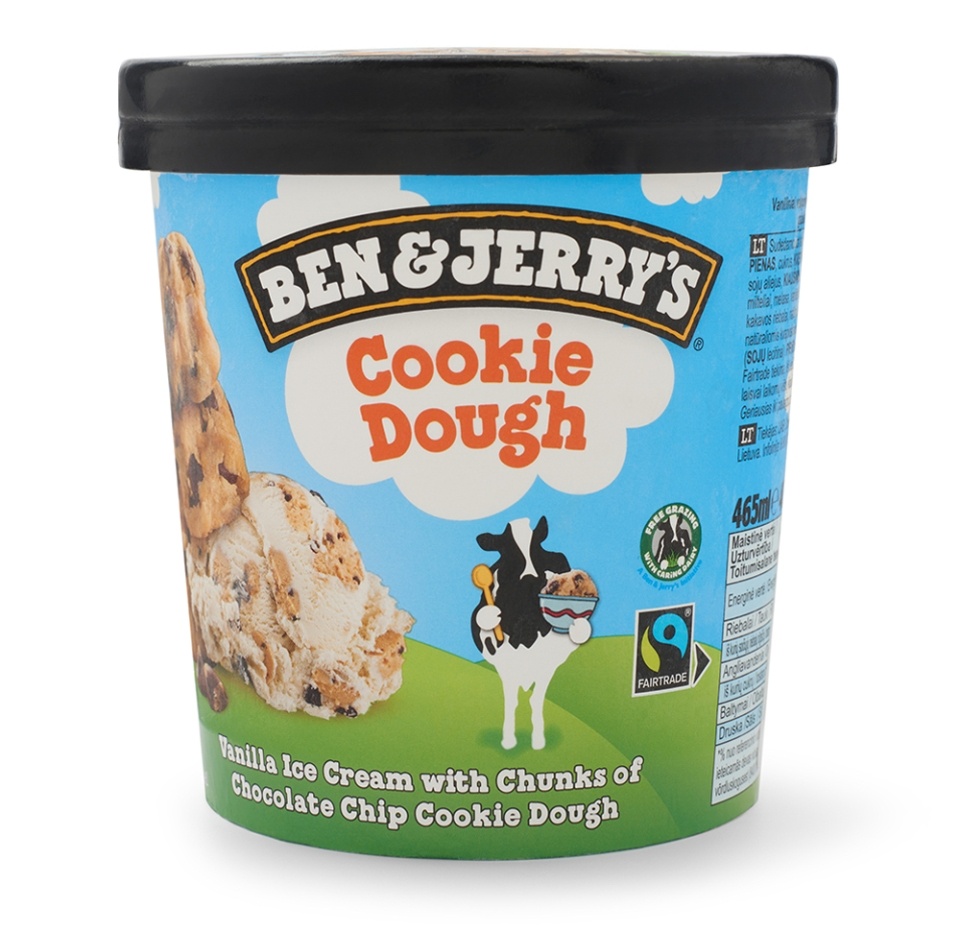 

Мороженое Cookie Dough ванильное с кусочками теста печенья с шоколадной крошкой, Ben & Jerry's 406 г