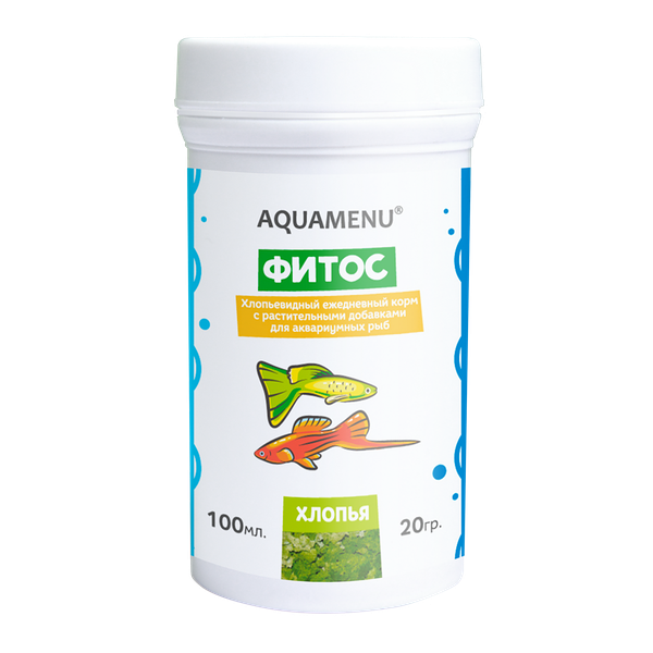 Aquamenu Фитос хлопья для рыб 100 мл