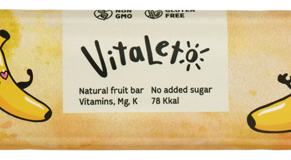 Батончик фруктово-злаковый VITALETO Банановый