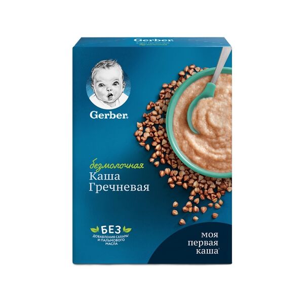 Каша Gerber безмолочная гречневая с 4 месяцев