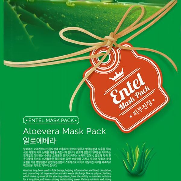 Маска тканевая Entel с экстрактом Алое Вера для лица 20мл