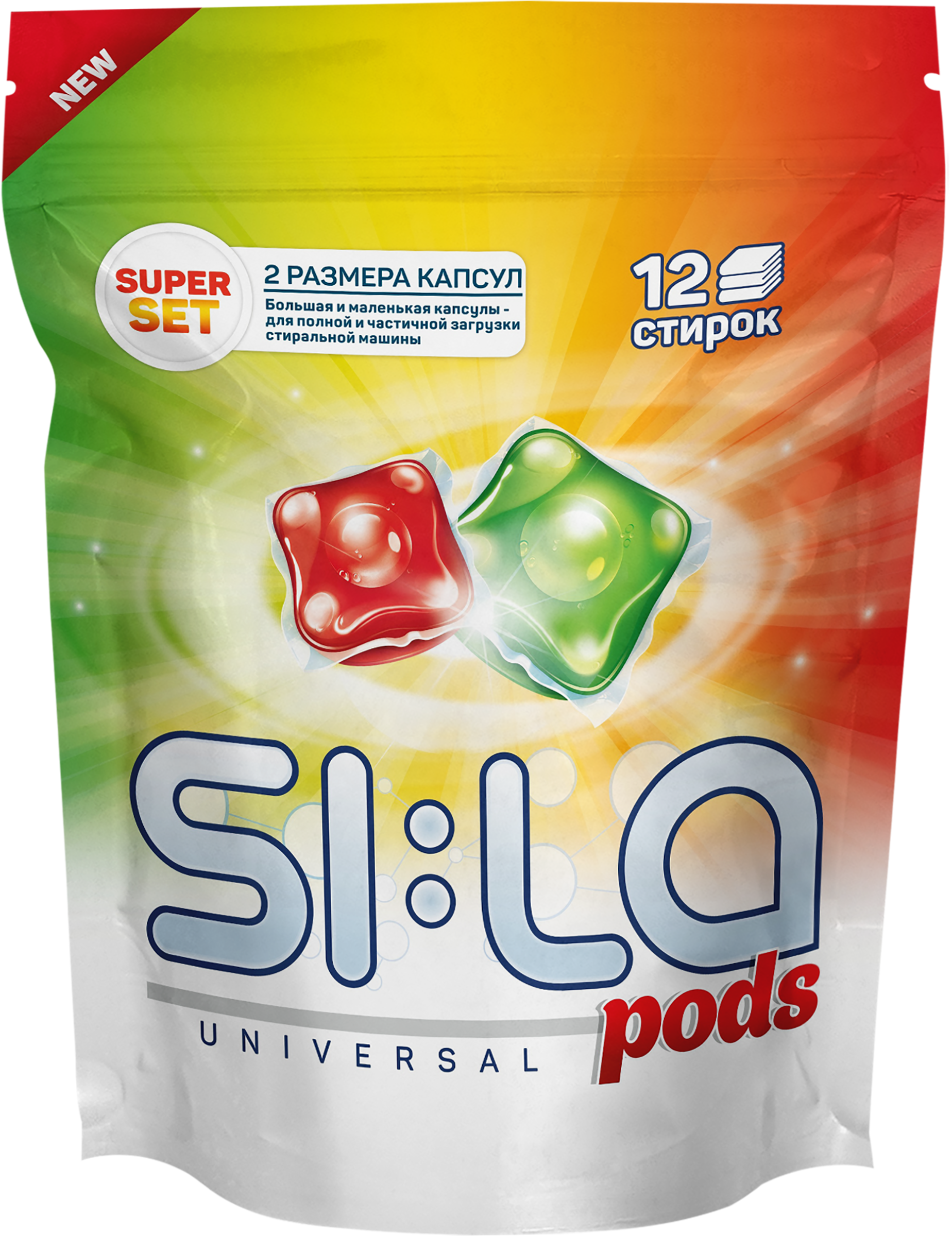 

Капсулы для стирки SI:LA Pods superset, 12шт