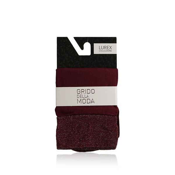 Женские носки Grido della Moda из микрофибры 40den Бордо с резинкой люрекс