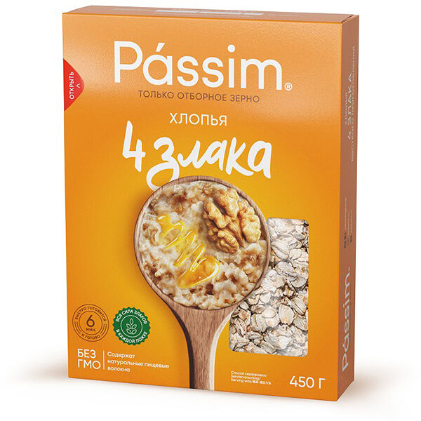 Хлопья Passim 4 злака