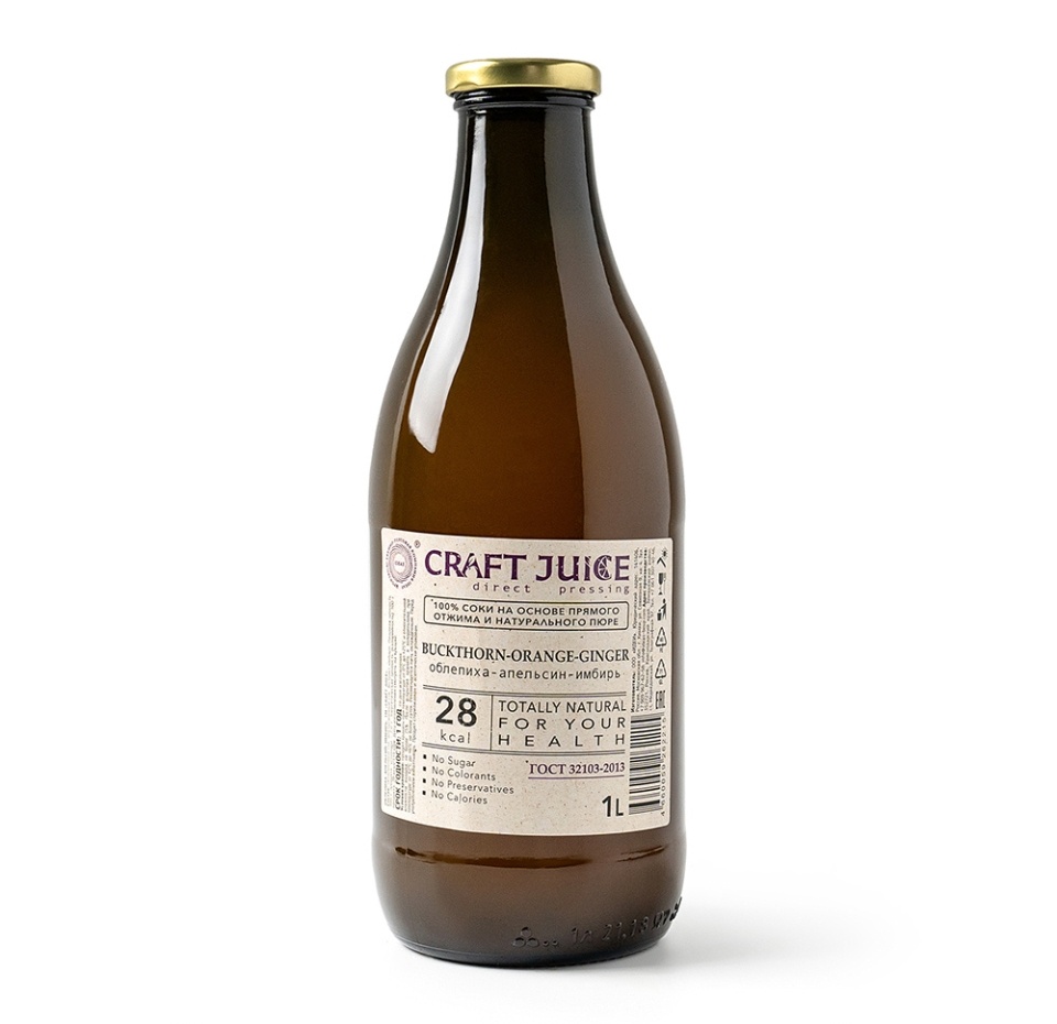

Cок прямого отжима Craft juice Облепиха-апельсин-имбирь 1 л