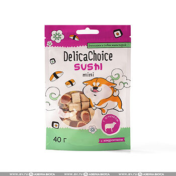 Лакомство DelicaChoice Суши мини с ягненком для собак 
