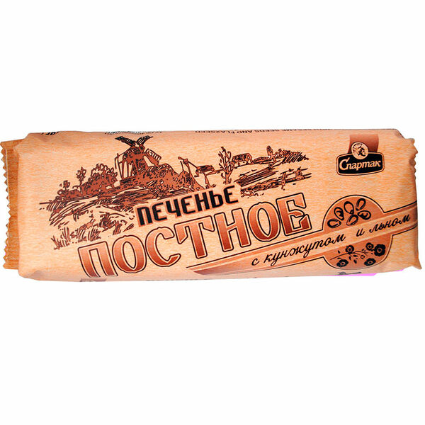 Печенье Постное с кунжутом и льном (ППП фл-п, 220г)