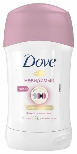 Антиперспирант Dove Нежность лепестков, невидимый, стик