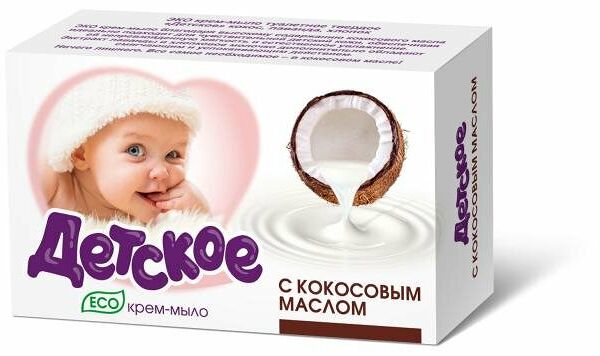 Крем-мыло туалетное твердое Весна Детское Эко кокос