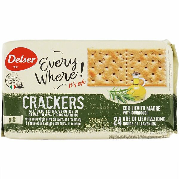 Крекер Delser Mediterraneo с розмарином и оливковым маслом, 200г
