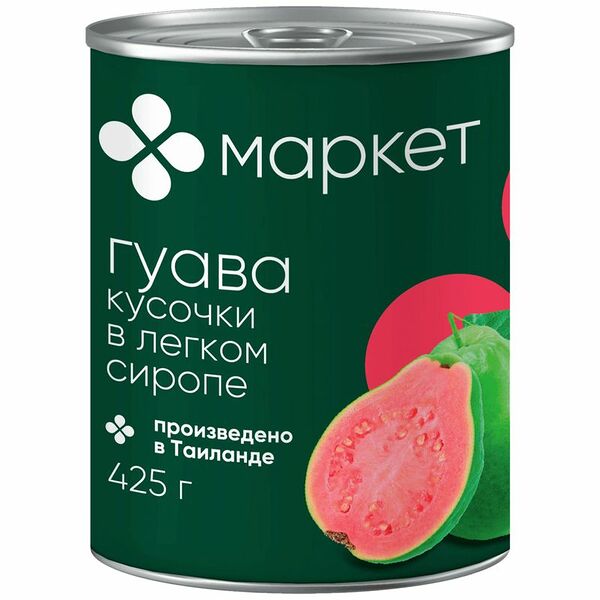 Гуава Маркет кусочки в легком сиропе 