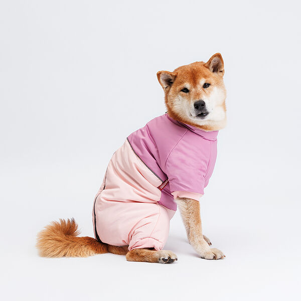 Комбинезон с диагональным замком для собак, Petmax 3XL, розовый (девочка)