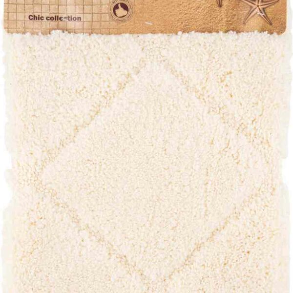 Коврик для ванной комнаты из микрофибры Aquarius Жаккард Плитка цвет: венге, 50×80 см