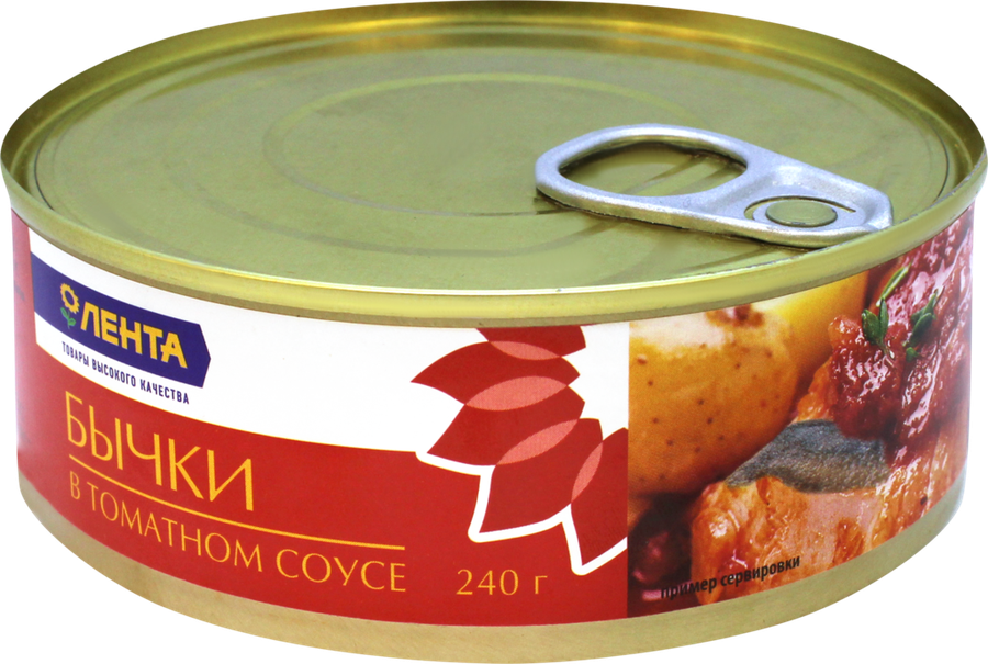

Бычки Лента в томатном соусе 240 г