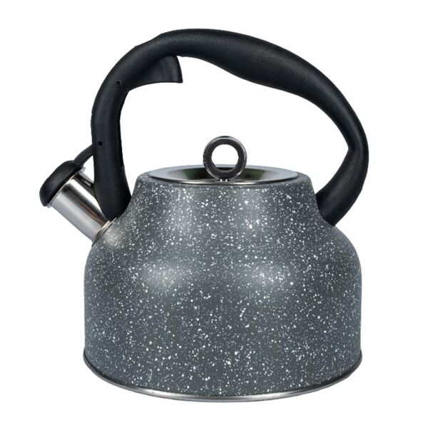 Чайник со свистком Relice, серая крошка, 2.5 л, нерж. сталь