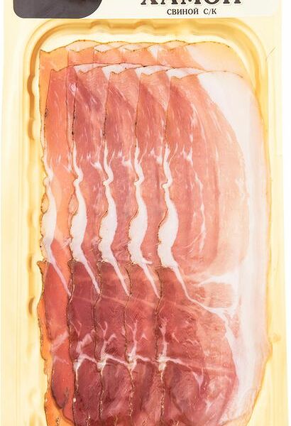 Хамон свиной Егорьевская сырокопченый нарезка 55г