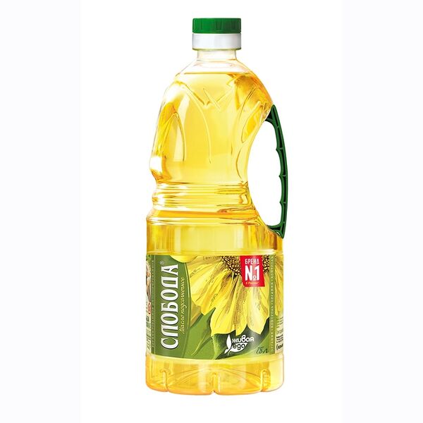 Масло Подсолнечное Слобода рафинированное высший сорт 1.8 л