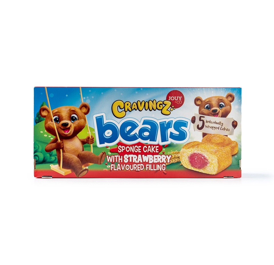 

Кекс Сravingz Bears с клубничной начинкой 200г, Турция