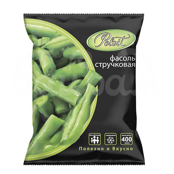 Фасоль стручковая Polvit 400гр Резанная зам пакет
