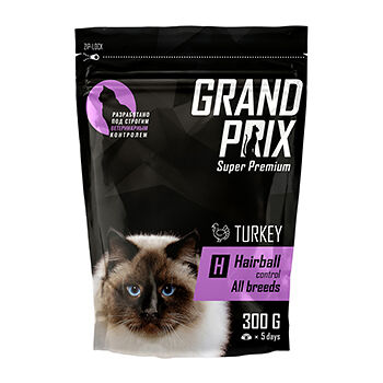 Корм для кошек Grand Prix Hairball с индейкой для выведения шерсти из желудка