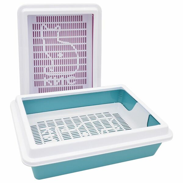 Туалет для кошек ZOOEXPRESS Кис глубокий с рамкой 41х30х12см