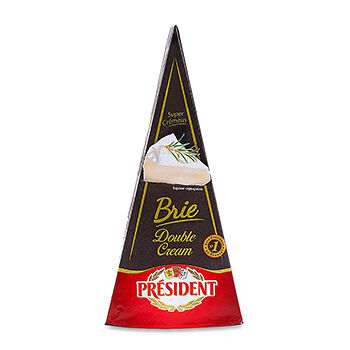 Сыр Бри President Double cream с белой плесенью 73%