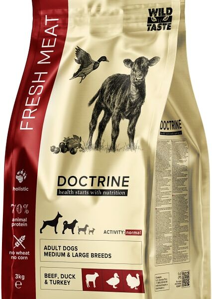 Сухой корм для собак Doctrine для средних и крупных со свежим мясом говядины и утки 3кг