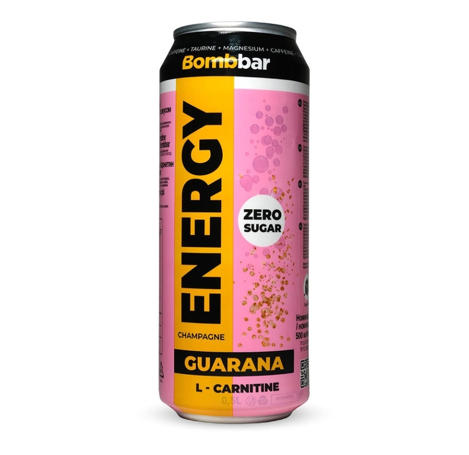 

Bombbar L-carnitine Taurine Напиток без сахара вкус Шампанское 500мл