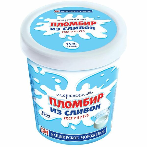 Мороженое пломбир Башкирское мороженое из сливок 15%