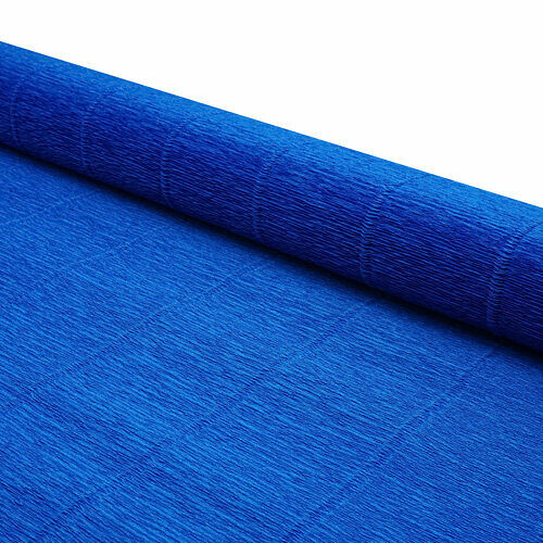 87500360 Бумага гофрированная простая, 50см*2,5м 180гр 557 васильковая