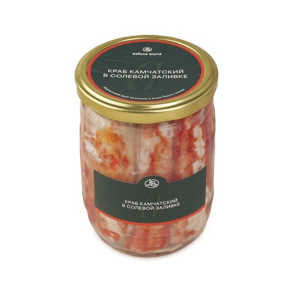 Консервы из мяса камчатского краба в солевой заливке, «Азбука вкуса», 500 г, Россия
