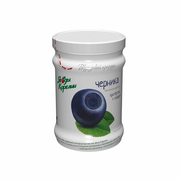 Черника Ягоды Карелии протертая с сахаром