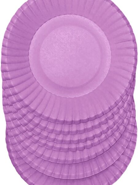 Тарелки бумажные Gratias сиреневые d23см 6шт