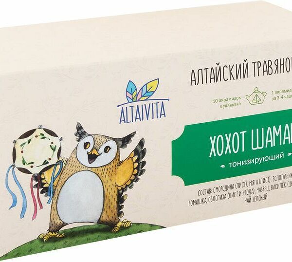 Чай травяной Алтайвита Хохот шамана в пирамидках, 10 шт.