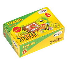 Гуашь ПЧЕЛКА, 6цв, 20мл, NEW  221014_6