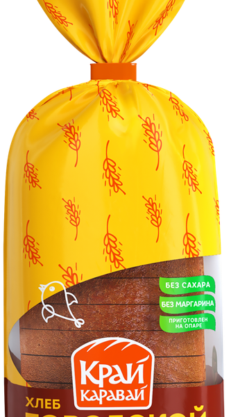 Хлеб заварной КРАЙ КАРАВАЙ Городской, высший сорт, в нарезке