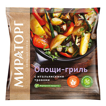 Смесь овощная Мираторг Vитамин Овощи-гриль с итальянскими травами быстрозамороженная, 400 г