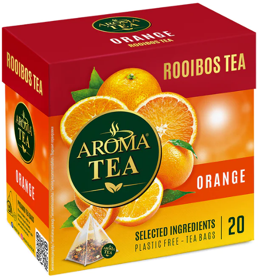 Чай Ройбуш (Ройбос) аромат Aroma tea с апельсином 35г пакет