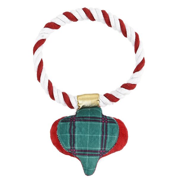 Игрушка для собак FOXIE Winter toy Тяни-толкай кольцо из каната 14,5х22см