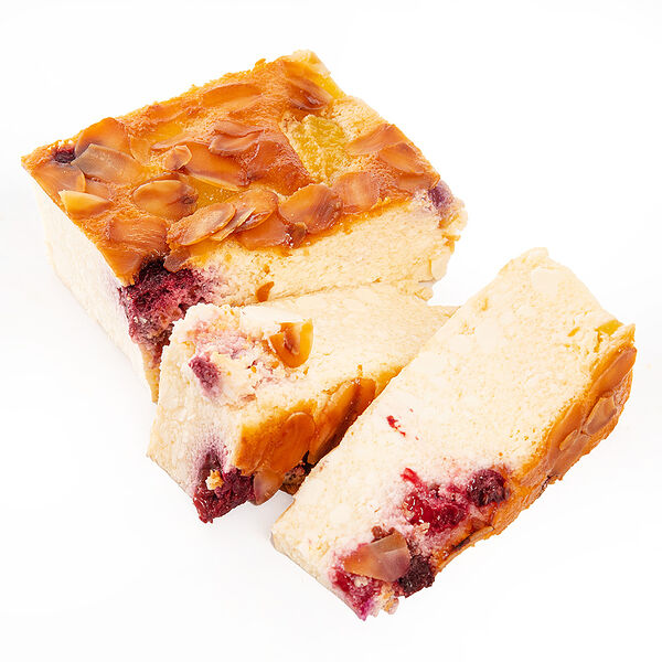 Запеканка малина-персик