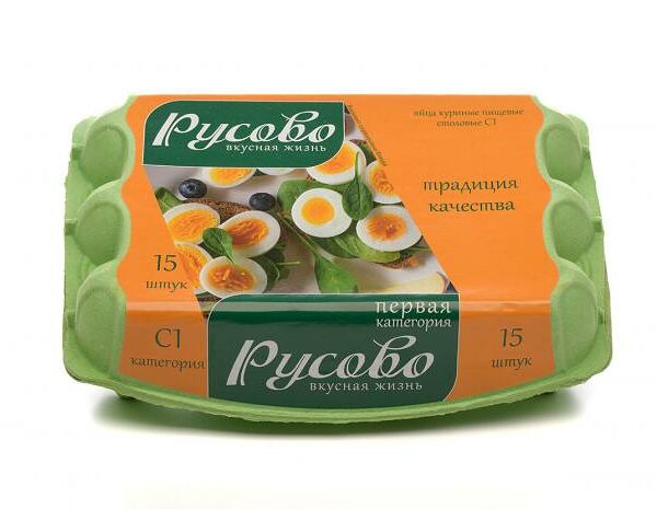 Яйцо куриное Русово С1, 15 шт