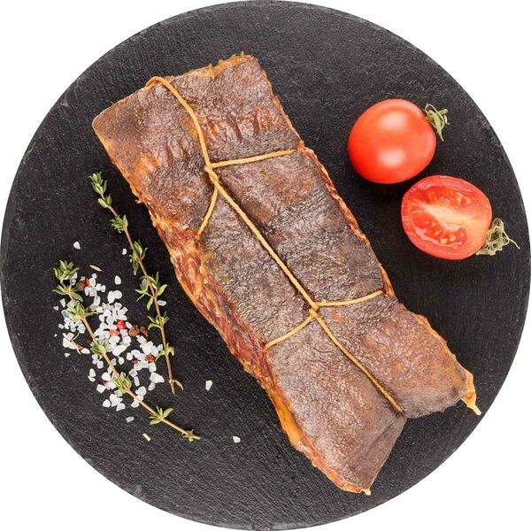 Палтус горячего копчения, тушка