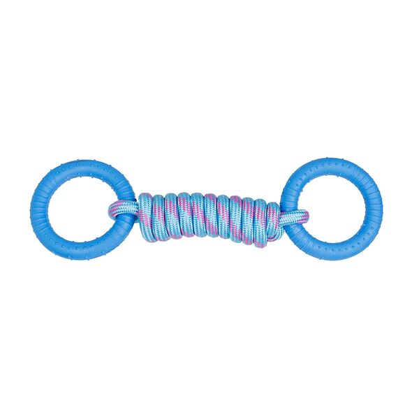 Игрушка для собак Гантель с кольцами, 28х8 см