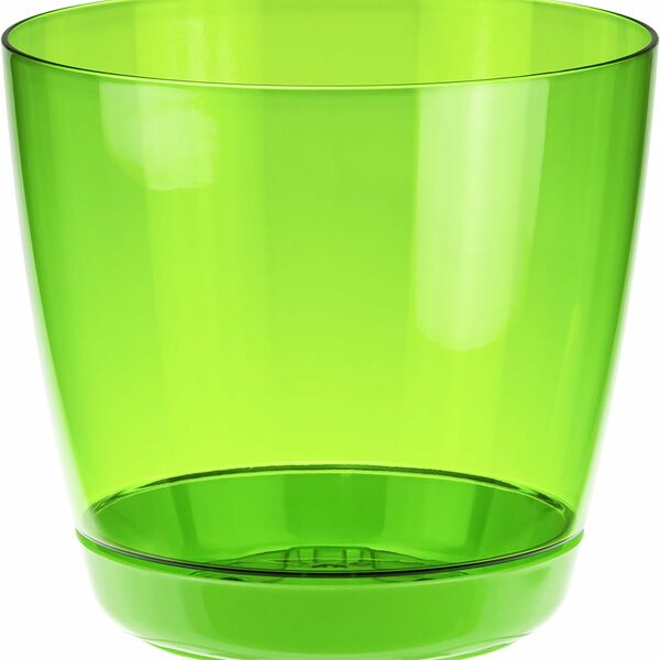 Кашпо IDEA (М-Пластика) Орхидея, зеленый прозрачный, пластик, диаметр 14 см, высота 13 см, для орхидей