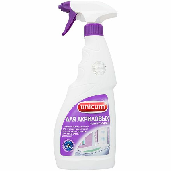 Средство чистящее Unicum для акриловых поверхностей, 500мл