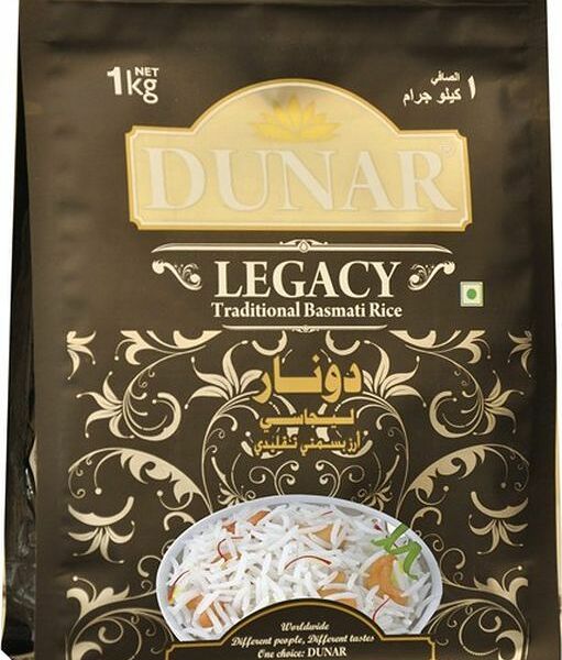 Рис Dunar Legacy Басмати традиционный длиннозерный шлифованный