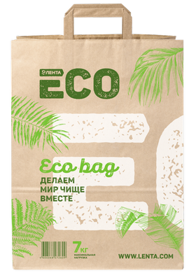 Пакет бумажный ЛЕНТА ECO